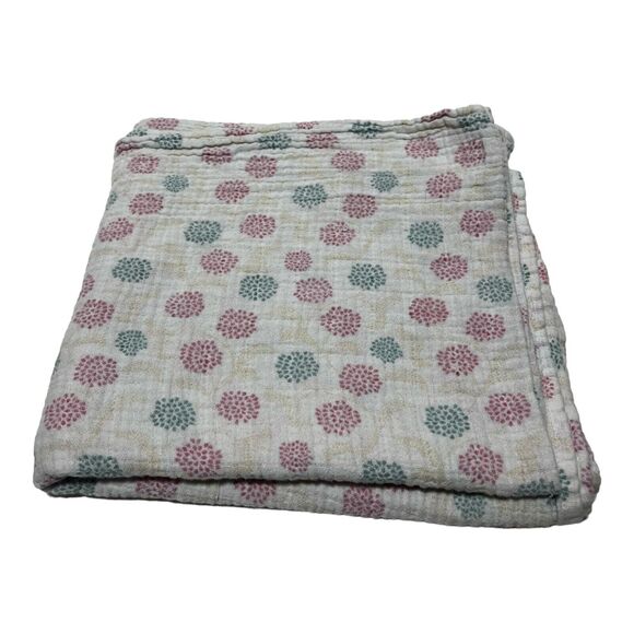 Aden & Anais Tea Collection Muslin Baby Blanket Pink Blue Flower Burst Fireworks - Picture 1 of 6